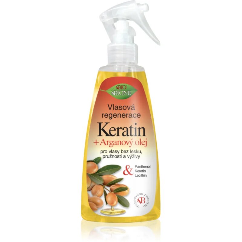 Bione Cosmetics Keratin + Argan регенериращ балсам без отмиване За коса 260 мл.