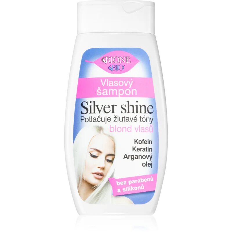 Bione Cosmetics Silver Shine шампоан неутрализиращ жълтите нюанси 260 мл.