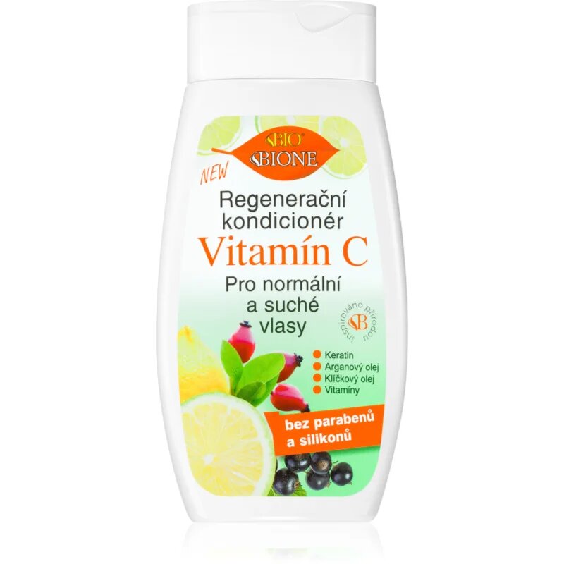 Bione Cosmetics Vitamin C регенериращ балсам за нормална към суха коса 260 мл.