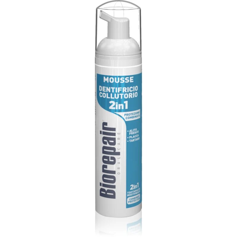 Biorepair Combined Protection 2v1 пяна за уста 2 в 1 за почистване на зъби и венци без четка и вода за зъби 75 мл.