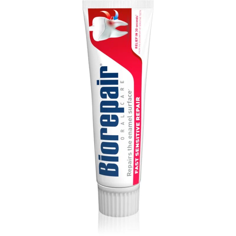 Biorepair Fast Sensitive Repair биоактивна паста за намаляване чувствителността на зъби и възстановяване на зъбни емайл 75 мл.