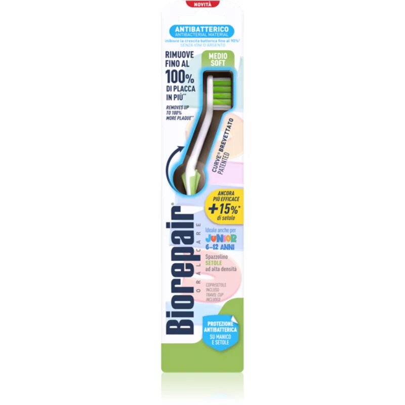 Biorepair Junior Medium/Soft четка за зъби за деца 6-12 1 бр.