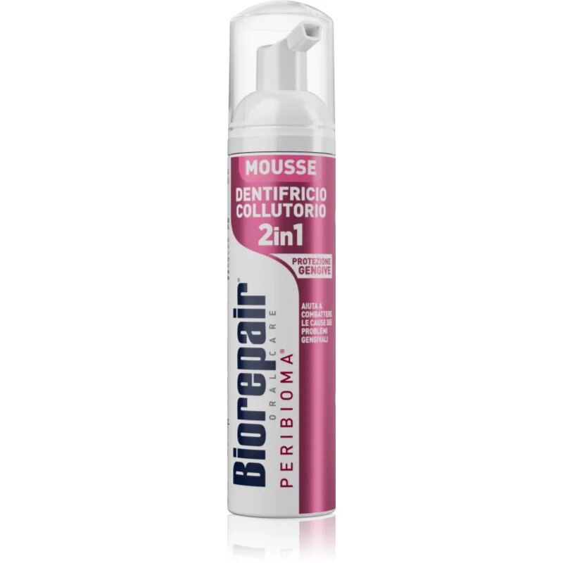 Biorepair Peribioma Gum Protection 2v1 пяна за уста 2 в 1 за почистване на зъби и венци без четка и вода за зъби 75 мл.