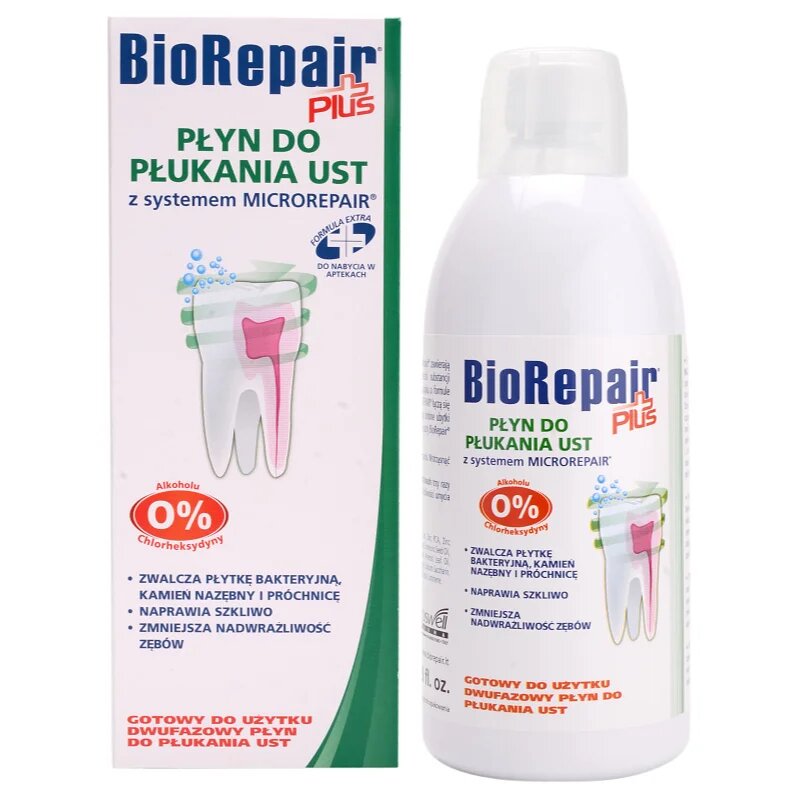 Biorepair Plus вода за уста за подсилване и възстановяване на зъбния емайл 500 мл.