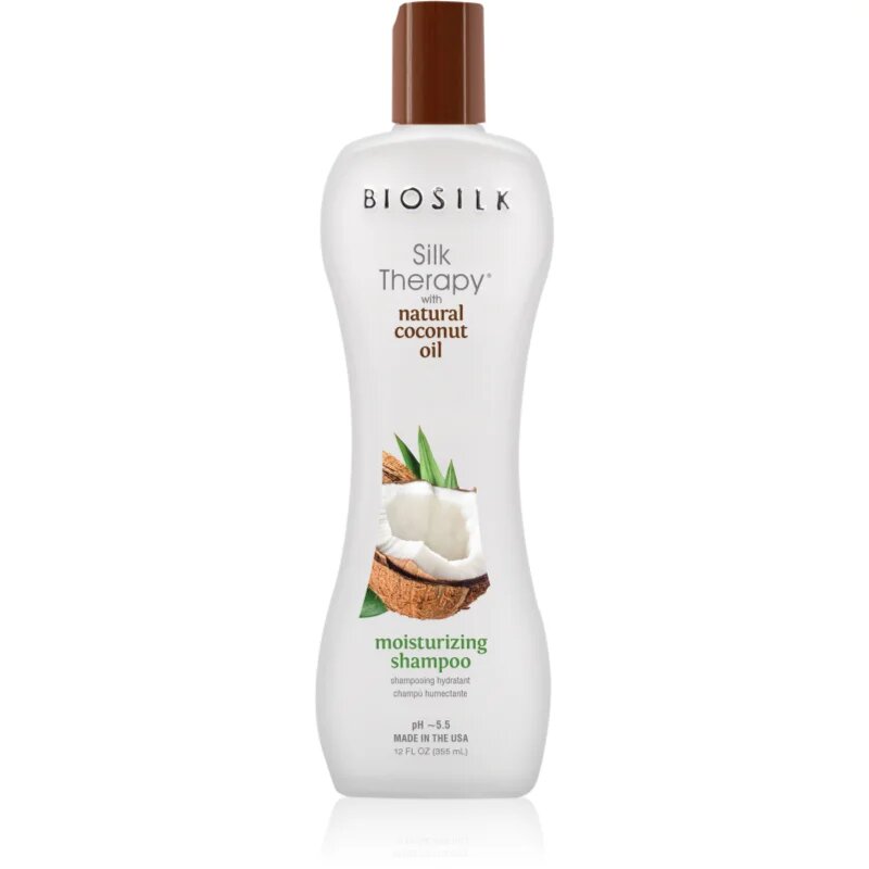 Biosilk Silk Therapy Natural Coconut Oil хидратиращ шампоан с кокосово масло 355 мл.
