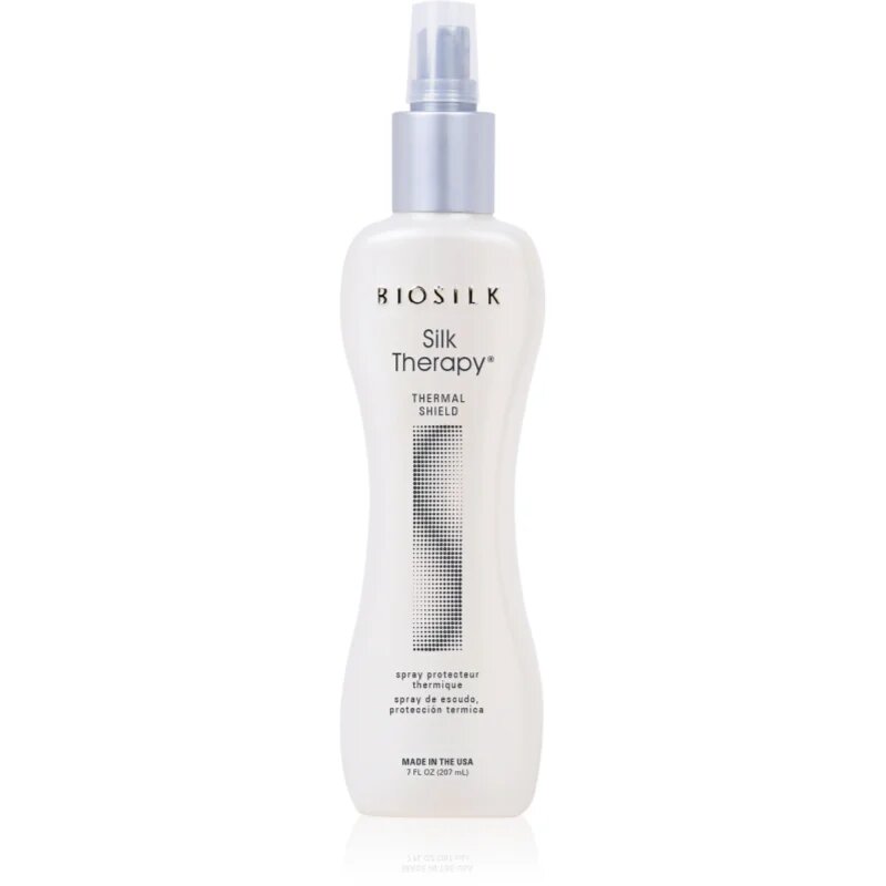 Biosilk Silk Therapy Thermal Shield термозащитен спрей за оформяне с преса и маша без парабени 207 мл.