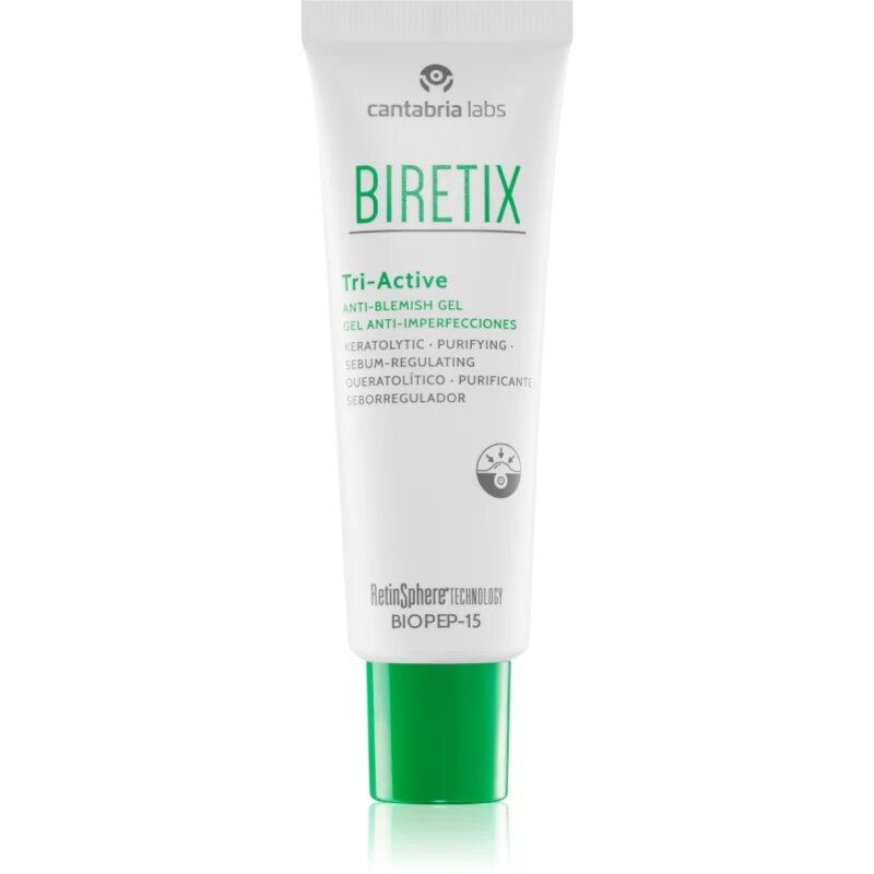 Biretix Treat Tri Active Gel локален гел за акне за регулиране на себума 50 мл.