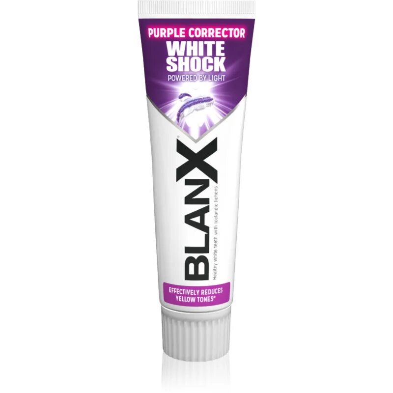 BlanX White Shock Purple избелваща паста за зъби с лилави пигменти 78 мл.