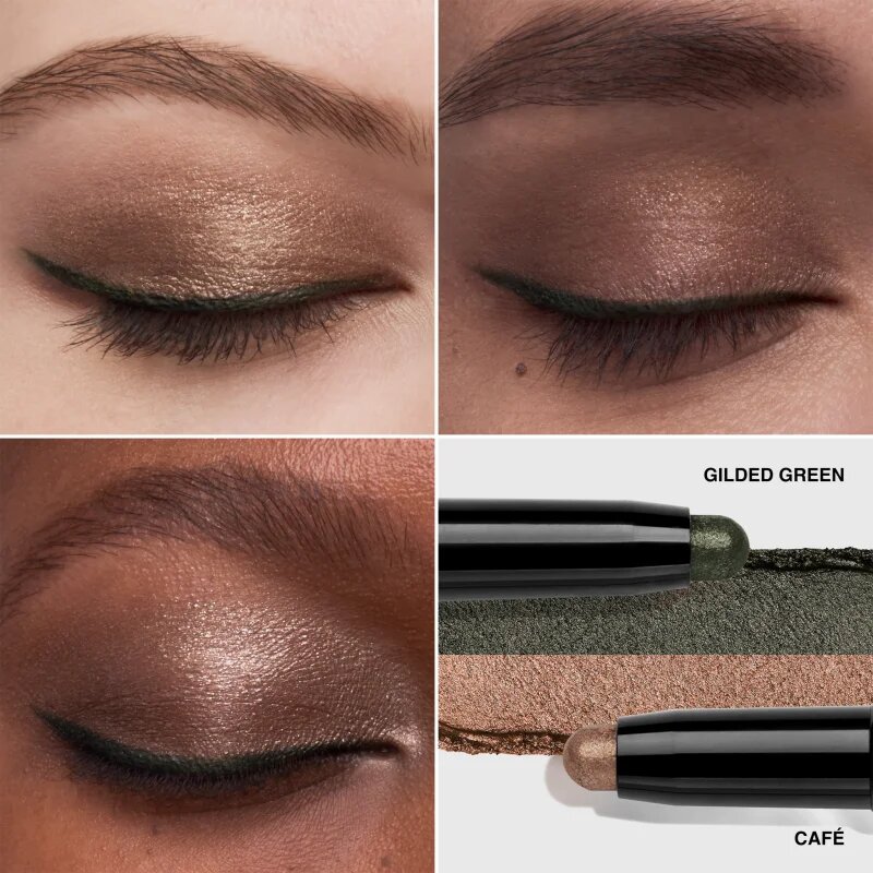 Bobbi Brown Long-Wear Dual-Ended Cream Shadow Stick сенки за очи в молив дуо цвят Café / Gilded Green 1.6 гр.