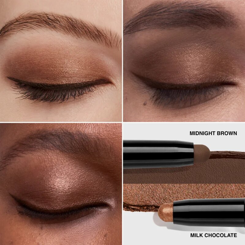 Bobbi Brown Long-Wear Dual-Ended Cream Shadow Stick сенки за очи в молив дуо цвят Milk Chocolate / Midnight Brown 1.6 гр.