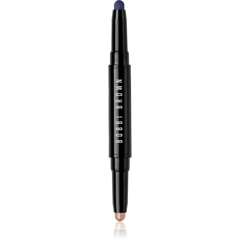 Bobbi Brown Long-Wear Dual-Ended Cream Shadow Stick сенки за очи в молив дуо цвят Silk / Rich Navy 1.6 гр.