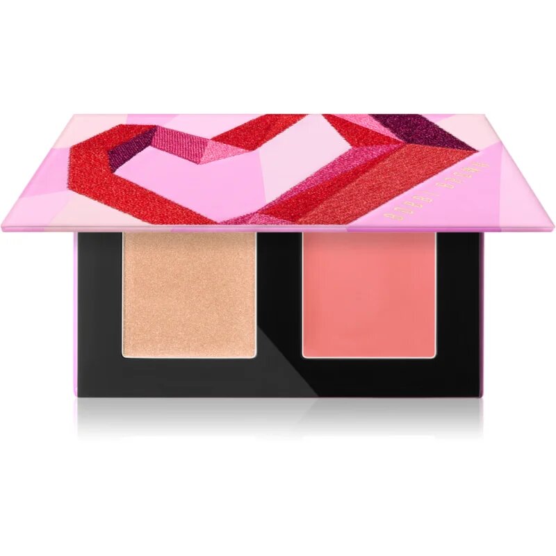 Bobbi Brown Threads of Love Cream Glow Highlighter + Pot Rouge палитра с хайлайтъри и ружове цвят Peach Duo 4 гр.