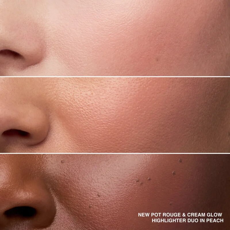 Bobbi Brown Threads of Love Cream Glow Highlighter + Pot Rouge палитра с хайлайтъри и ружове цвят Peach Duo 4 гр.