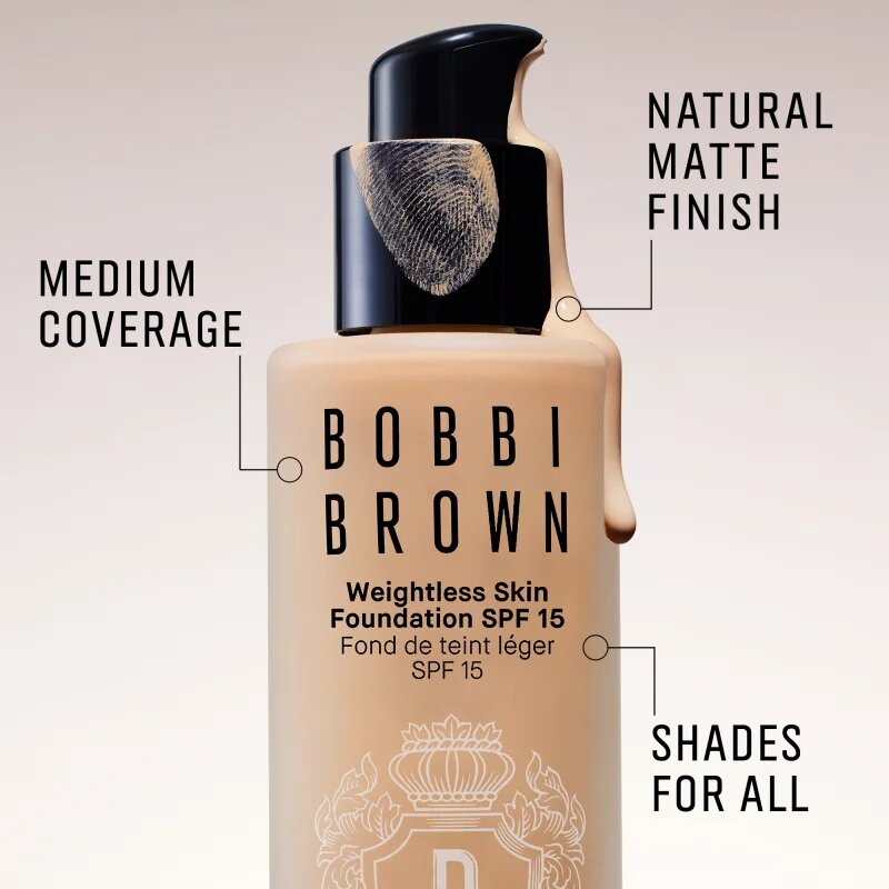 Bobbi Brown Weightless Skin Foundation SPF 15 Mini дълготраен матиращ фон дьо тен с хидратиращ ефект цвят Beige 13 мл.