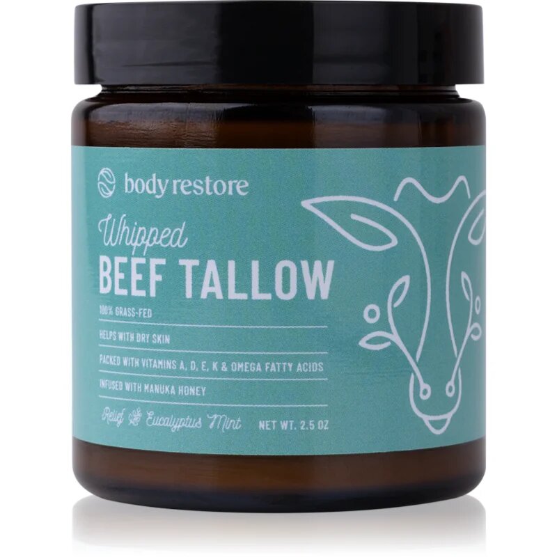 Body Restore Whipped Beef Tallow Balm Eucalyptus & Mint подхранващ крем за тяло 73 мл.