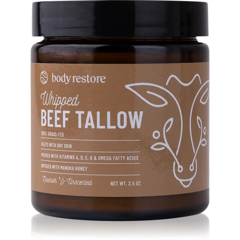 Body Restore Whipped Beef Tallow Balm Unscented подхранващ крем за тяло без парфюм 71 гр.