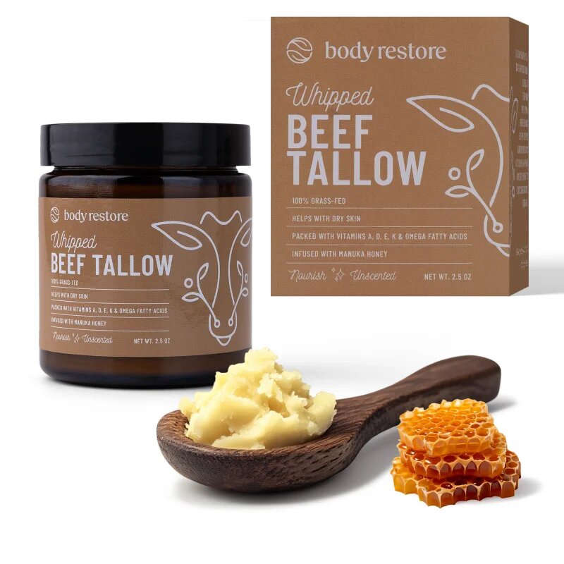 Body Restore Whipped Beef Tallow Balm Unscented подхранващ крем за тяло без парфюм 71 гр.