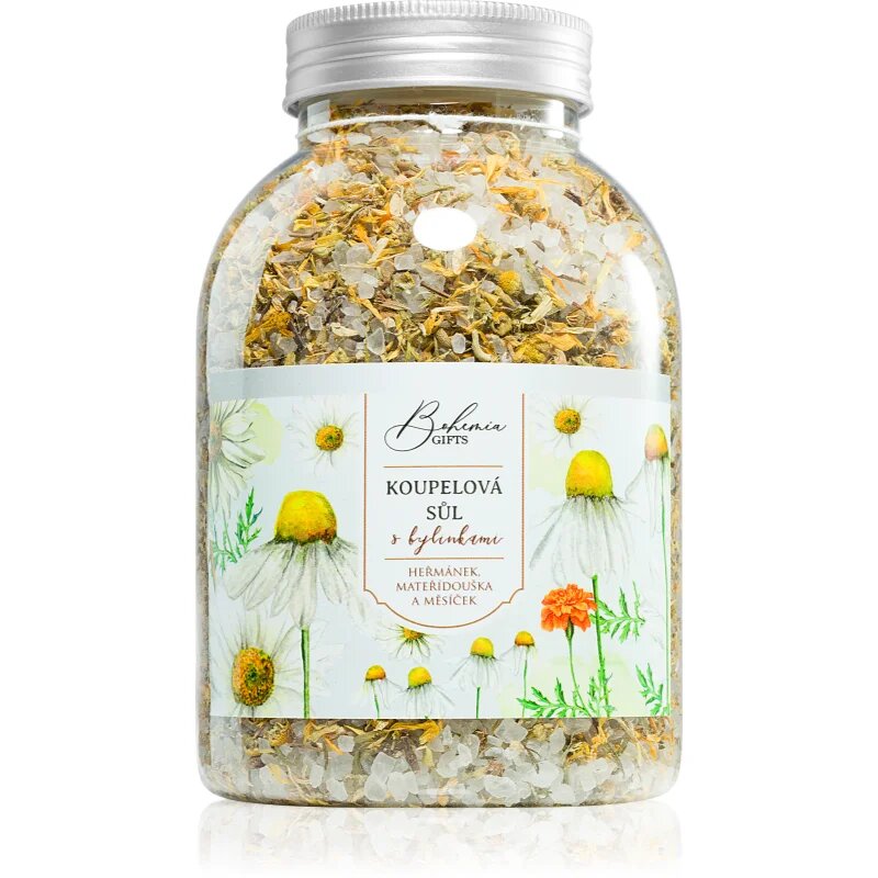 Bohemia Gifts Bohemia Natur сол за вана с три вида билки лайка невен мащерка 1200 гр.