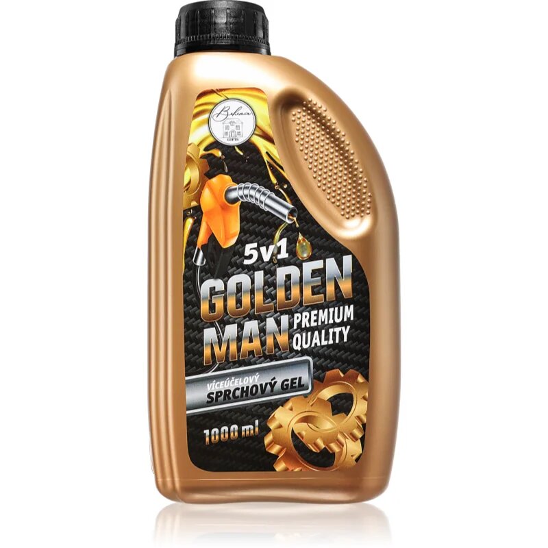 Bohemia Gifts Industrial Golden Man душ-гел за мъже 5 в 1 1000 мл.
