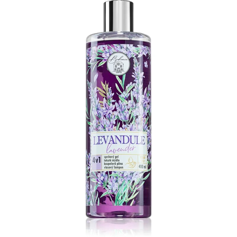Bohemia Gifts Lavender миещ гел за тяло и коса 4 в 1 400 мл.