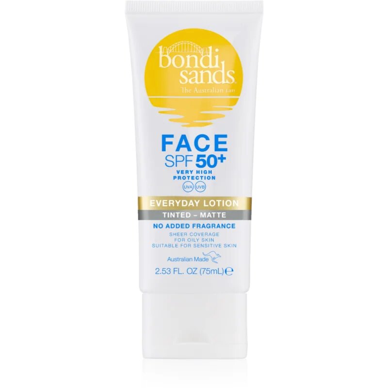 Bondi Sands SPF 50+ Everyday Face Lotion защитен тониращ крем за лице за матиране SPF 50+ 75 мл.
