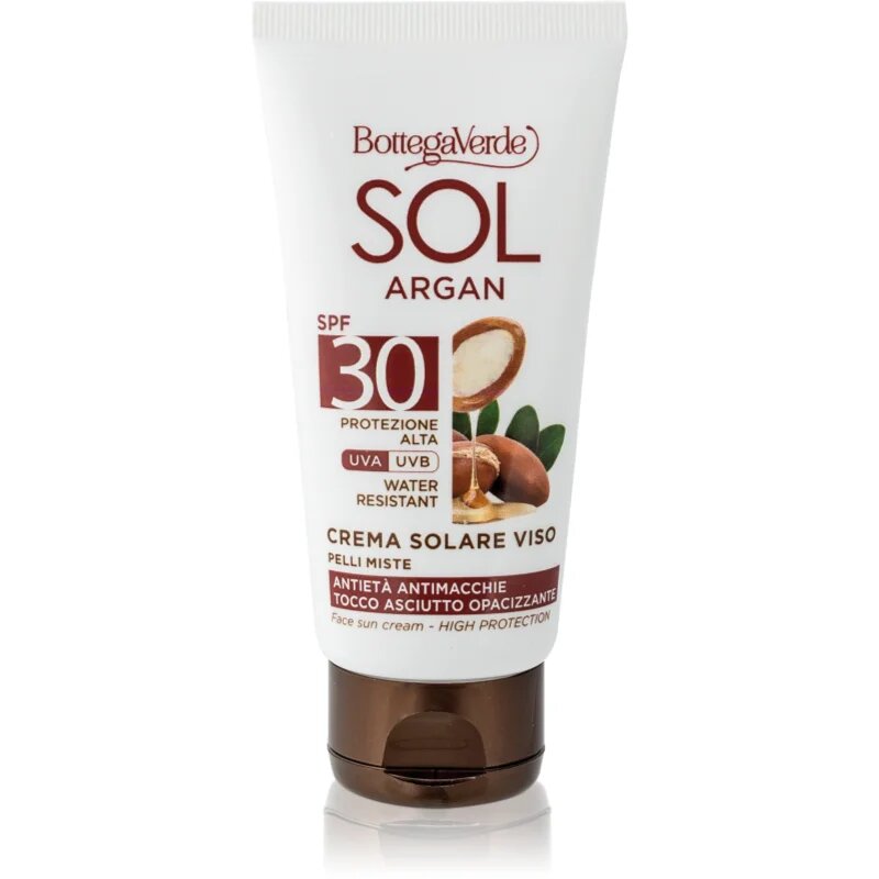 Bottega Verde Sol Argan слънцезащитен крем за смесена и мазна кожа SPF 30 50 мл.