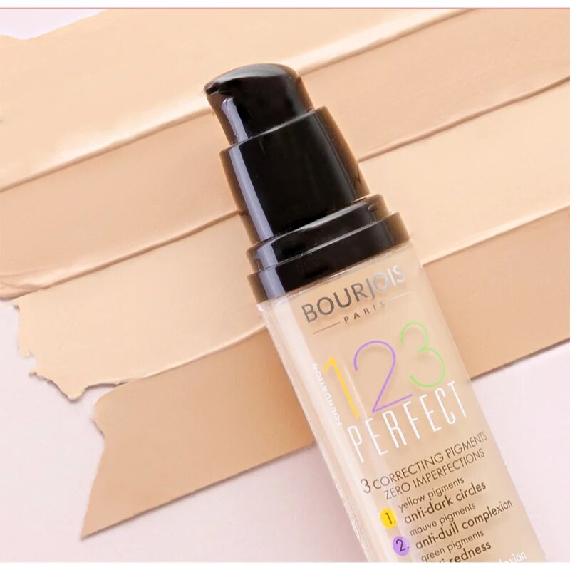 Bourjois 123 Perfect течен фон дьо тен за съвършен външен вид цвят 57 Hale Clair SPF 10 30 мл.