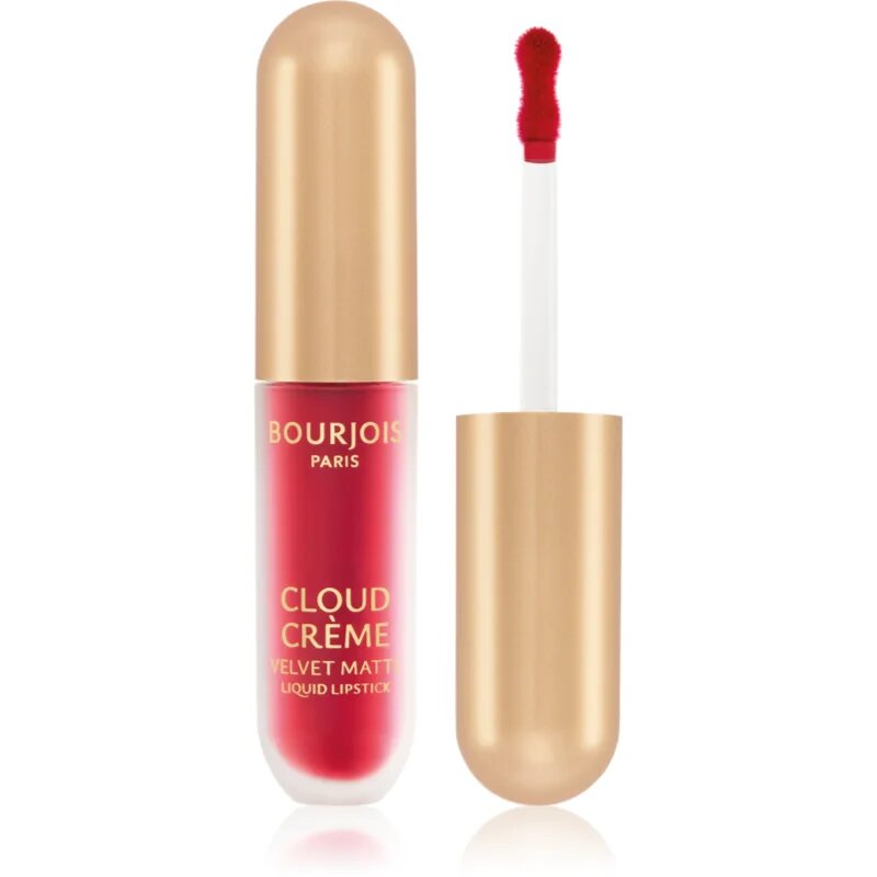 Bourjois Cloud Crème Velvet Matte ултра матиращо течно червило цвят 07 Red-y or Not 3.1 мл.