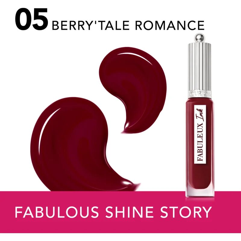 Bourjois Fabuleux Ink течно червило цвят 05 Berry'tale Romance 3.5 мл.