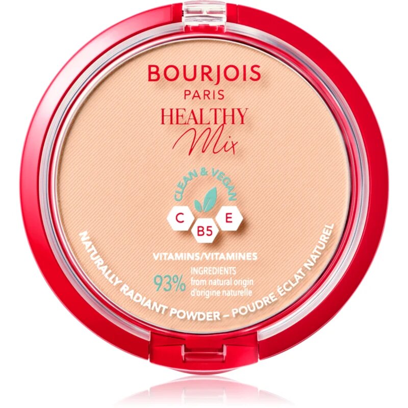 Bourjois Healthy Mix матираща пудра за сияен вид на кожата цвят 02 Vanilla 10 гр.
