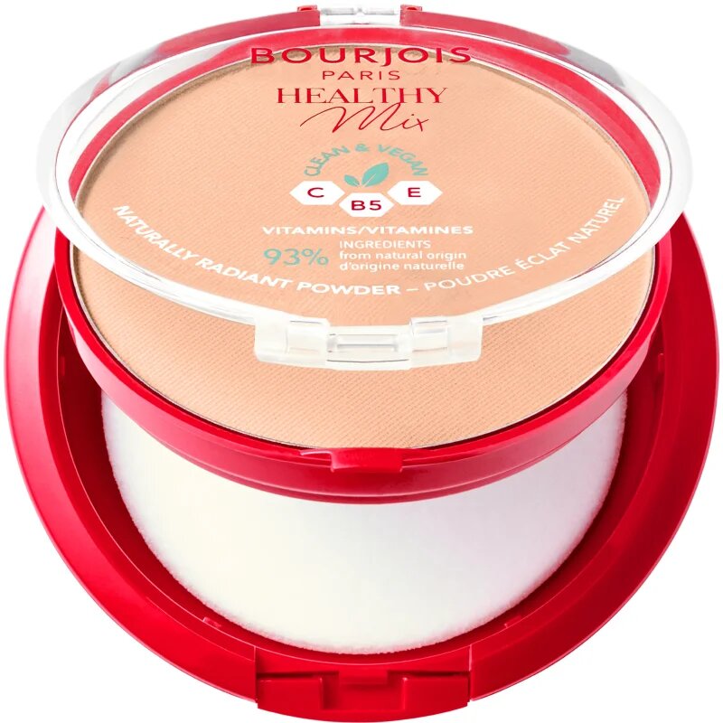 Bourjois Healthy Mix матираща пудра за сияен вид на кожата цвят 02 Vanilla 10 гр.