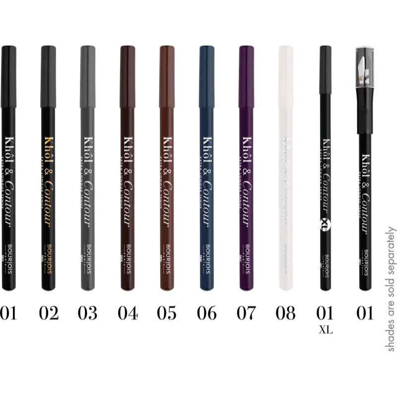 Bourjois Khôl & Contour XL дълготраен молив за очи цвят 001 Noir-issime 165 гр.