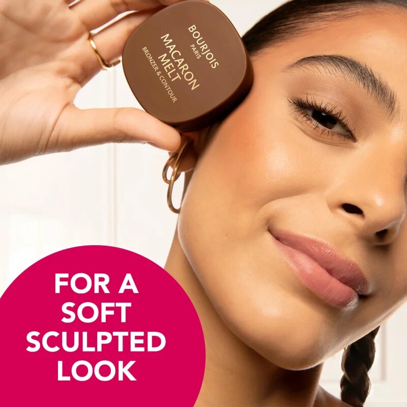 Bourjois Macaron Melt Bronzer & Contour бронзант и контурна пудра 2 в 1 цвят 03 Caramel Macchiato 5 гр.