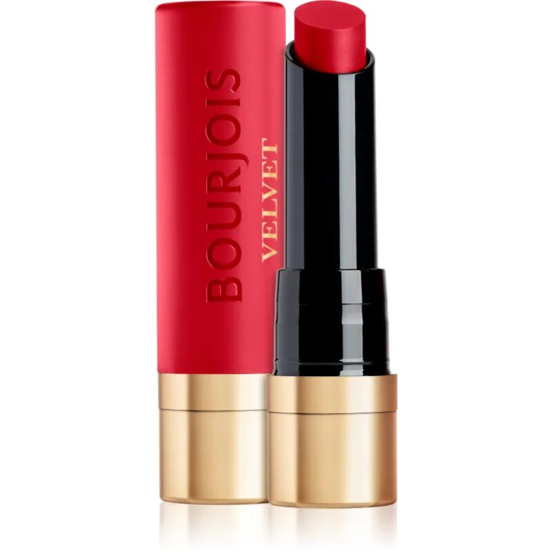 Bourjois Rouge Velvet The Lipstick дълготрайно червило с матиращ ефект цвят 08 Rubi's Cute 2.4 гр.