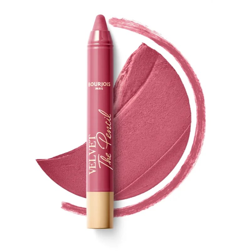 Bourjois Velvet the Pencil стик-червило с матиращ ефект цвят 02 Amou-Rose 18 гр.