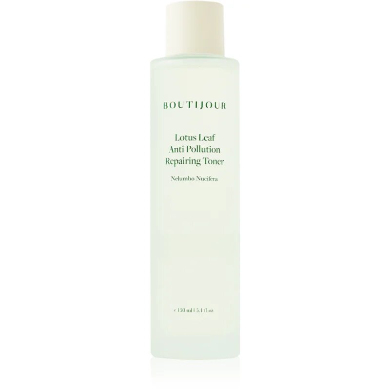 BOUTIJOUR Lotus Leaf Anti-Pollution Repairing Toner есенциален успокояващ тоник за чувствителна кожа на лицето 150 мл.