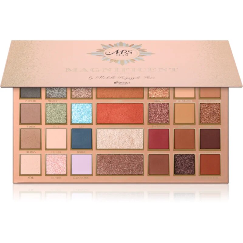 BPerfect Mrs Glam Magnificent Palette мултифункционална палитра за лице и очи 48 гр.