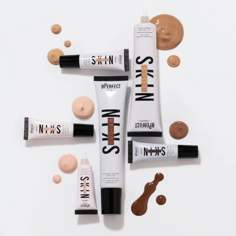 BPerfect Skin Fusion Travel mini тониращ крем малка опаковка цвят medium/deep warm golden 10 мл.