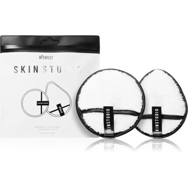 BPerfect Skin Studio Face & Eye Makeup Cleansing 2 Pads тампони за почистване на грим които могат да се перат 2 бр.