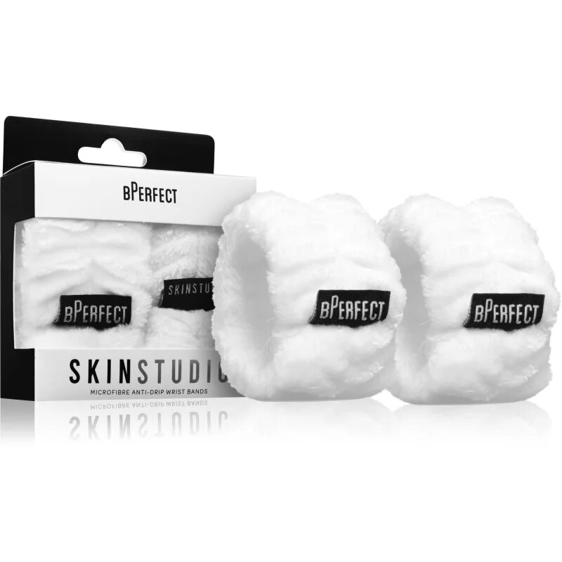BPerfect Skin Studio Wristbands гривни против стичаща се вода при миене на лицето от микровлакна 2 бр.