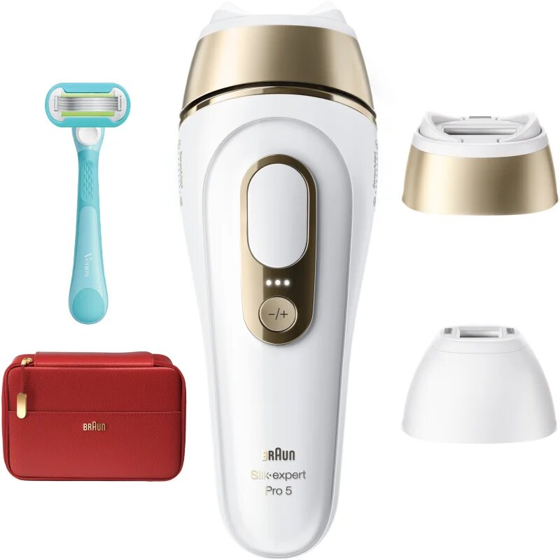 Braun IPL Silk·expert Pro 5 PL5221 смарт IPL уред за отстраняване на косъмчета за тяло лице бикини зона и подмишници 1 бр.