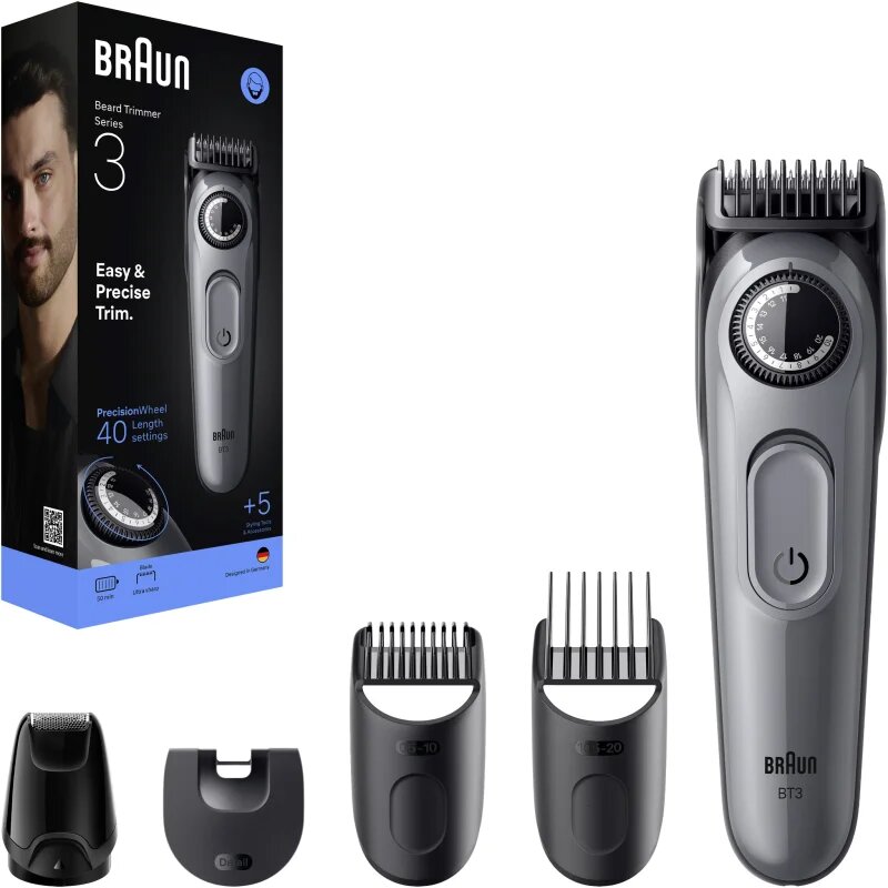 Braun Series 3 BT3560 машинка за подстригване на брада с 5 стилизиращи уреда 1 бр.