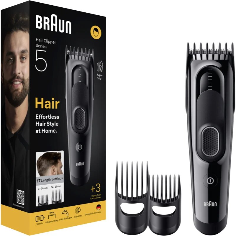 Braun Series 5 HC5530 машинка за подстригване на коса с 3 стилизиращи уреда 1 бр.
