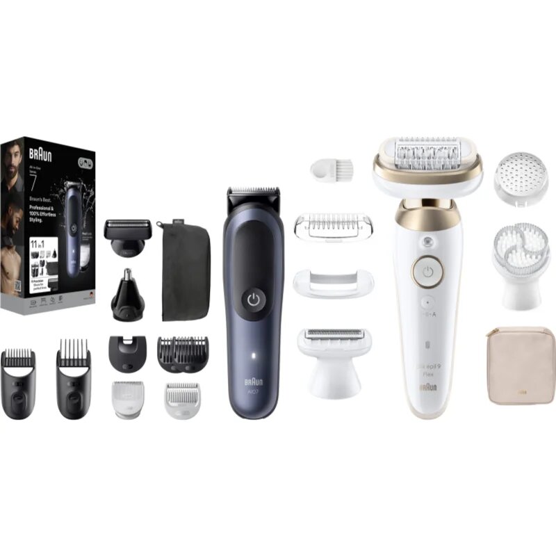 Braun Silk-épil 9 & All-In-One Series 7 комплект за коса и тяло