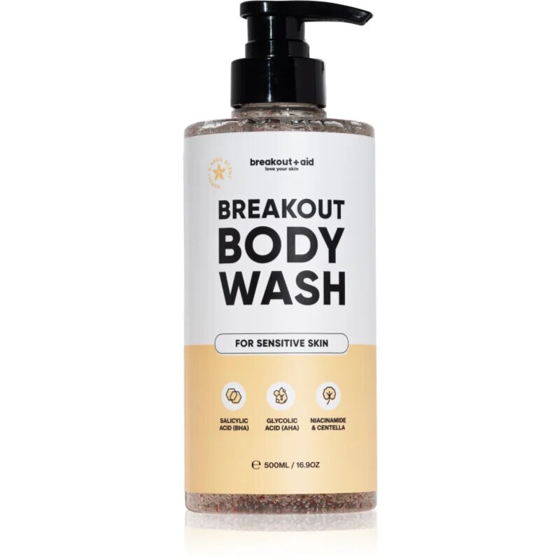 breakout + aid Body Wash душ гел против акне с AHA и BHA киселини 500 мл.