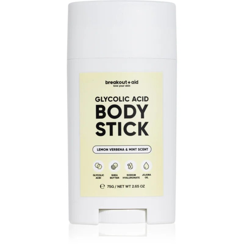 breakout + aid Glycolic Acid пилинг стик за тяло с гликолова киселина 75 гр.