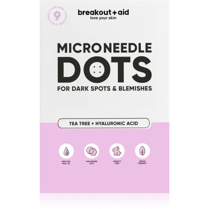 breakout + aid Microneedle Dots концентрат за проблемна кожа с микроиглички за тъмни петна от акне 9 бр.