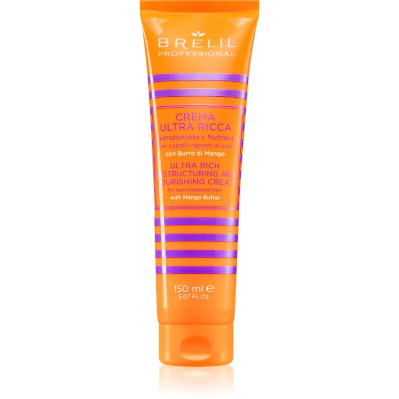 Brelil Professional Crema Ultra Ricca подхранващ реструктуриращ крем за коса увредена от слънце хлор и солна вода 150 мл.