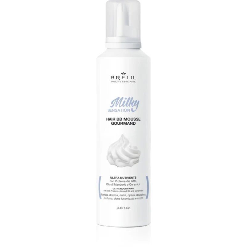 Brelil Professional Milky Sensation Hair BB Mousse хидратираща пяна за непокорна коса 250 мл.