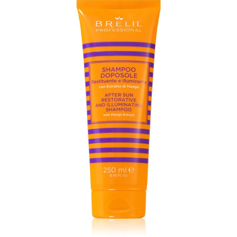 Brelil Professional Solaire After Sun Shampoo подхранващ шампоан за коса увредена от слънце хлор и солна вода 250 мл.